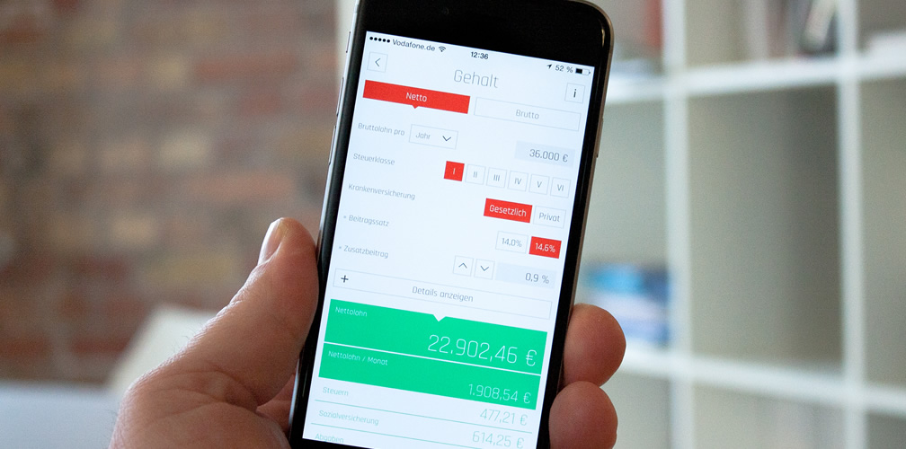 Smartphone Gehalt Rechenknecht
